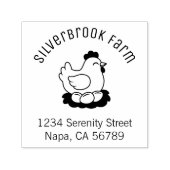 鶏の巣に卵ファームアーチアドレス セルフインキングスタンプ (デザイン)