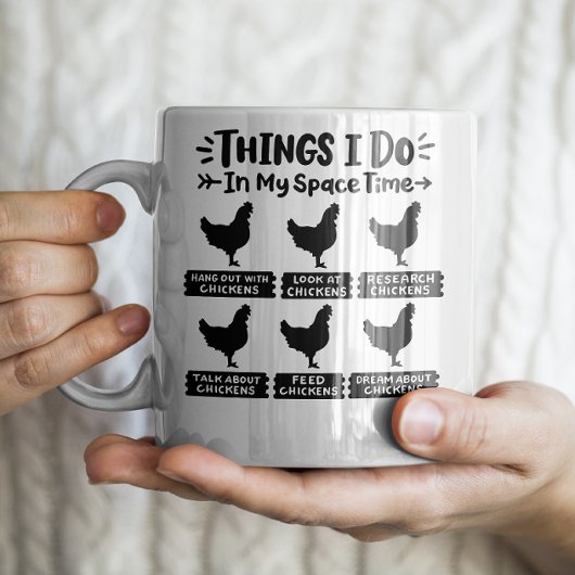 鶏の強迫観念おもしろマグカップ コーヒーマグカップ