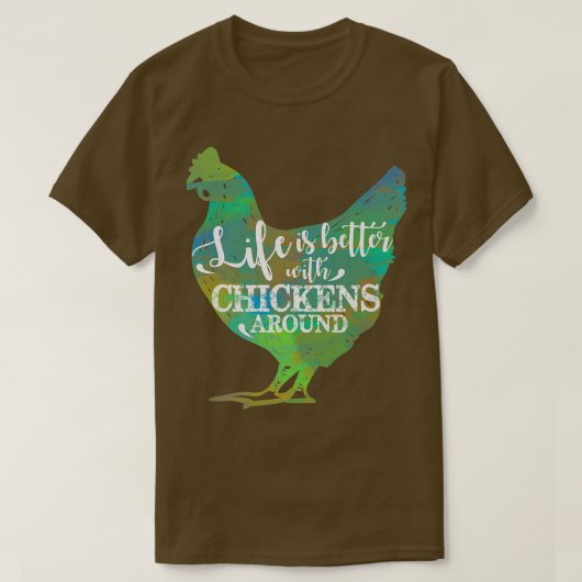 鶏の恋人との生活がより良い農家 Tシャツ (デザイン正面)