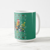 鶏の恋人のクリスマスギフト醜い鶏のクリスマス コーヒーマグカップ (正面右)