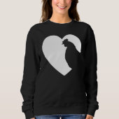 鶏の恋人の男性の女性の女の子ママおもしろいレディ彼C スウェットシャツ (正面)