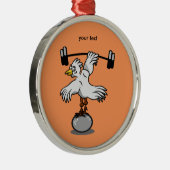 鶏の持ち上げ重量 メタルオーナメント (右)