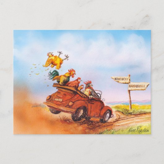 鶏の操業 ポストカード (正面)