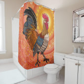 鶏の日の出 シャワーカーテン (インサイチュ)