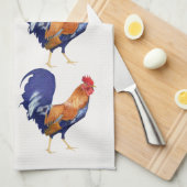 鶏の柄2キッチンタオル キッチンタオル (四つ折り)
