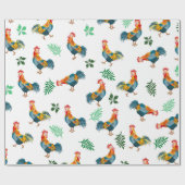 鶏の柄 ラッピングペーパー (フラット)