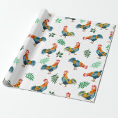 鶏の柄 ラッピングペーパー (アンロールド)