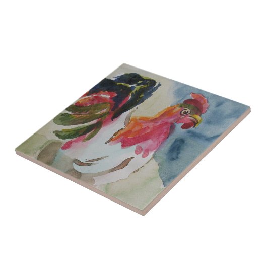 鶏の歩く タイル (側面)