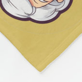 鶏の毛布を持ったお婆さん フリースブランケット (角)