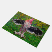 鶏の毛糸のエルビス ドアマット (アングル)