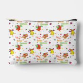 鶏の水彩アートで人生が良い アクセサリーポーチ (正面)