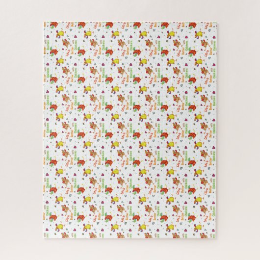 鶏の水彩アートで人生が良い ジグソーパズル (縦)