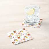 鶏の水彩アートで人生が良い ペーパーコースター (インサイチュ)