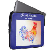 鶏の水色チキンバードコケレルファーム ラップトップスリーブ (正面右)