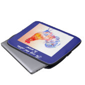 鶏の水色チキンバードコケレルファーム ラップトップスリーブ (正面下部)