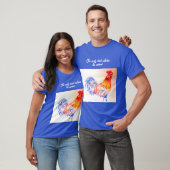 鶏の水色チキンバードコケレルファーム Tシャツ (ユニセックス)