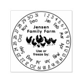 鶏の永久カレンダー鮮度日付#2S セルフインキングスタンプ (デザイン)