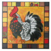 鶏の瓦の五徳 タイル (正面)