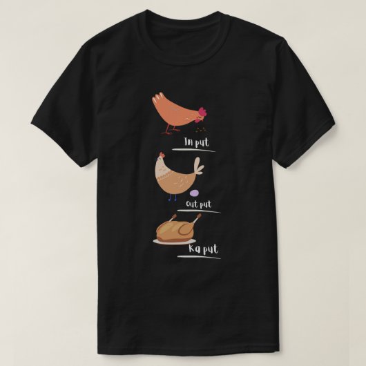 鶏の生活 Tシャツ (デザイン正面)