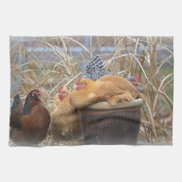 鶏の皿タオル キッチンタオル
