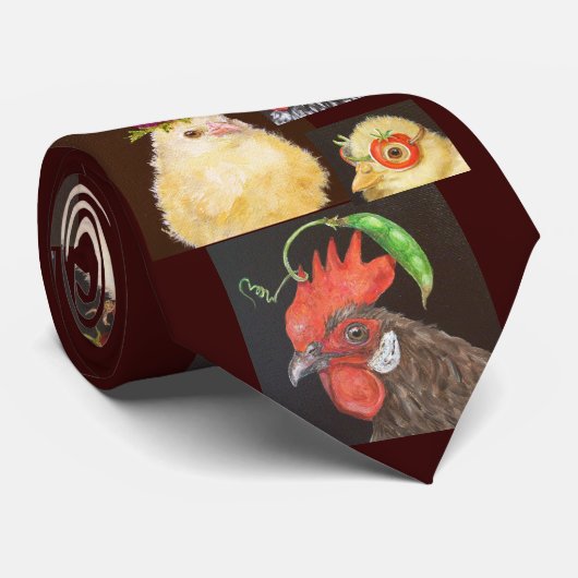 鶏の精神異常のタイ ネクタイ (ロール)