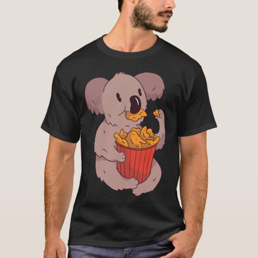 鶏の羽のあるコアラ Tシャツ (正面)