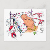 鶏の羽毛の枕? ポストカード (正面)