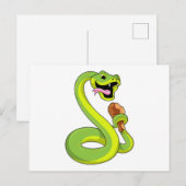 鶏の肉のついた蛇 ポストカード (正面/裏面)