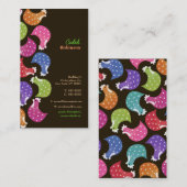 鶏の虹のおもしろいパターン食糧名刺 名刺 (正面/裏面)