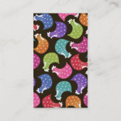 鶏の虹のおもしろいパターン食糧名刺 名刺 (裏面)