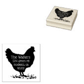 鶏の装飾⎢差出人住所 ラバースタンプ (押印)