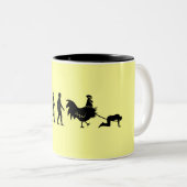 鶏の進化 ツートーンマグカップ (正面右)