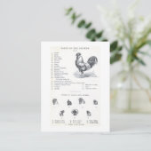 鶏の部品 ポストカード (スタンド正面)