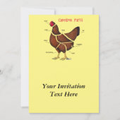 鶏の部品 招待状 (正面)
