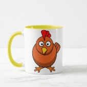 鶏の雌鶏のマグ マグカップ (左)