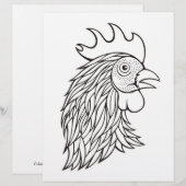 鶏の頭塗りブックページ (正面/裏面)