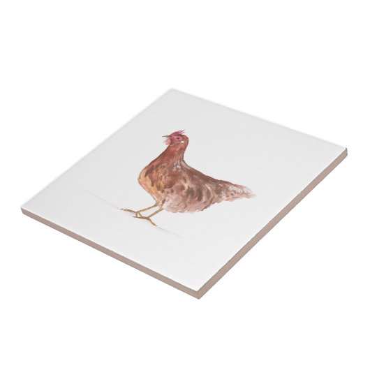 鶏の養鶏動物の水彩ファーミヤードアート タイル (側面)