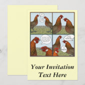 鶏の餌 招待状 (正面/裏面)