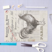 鶏の鳥のレシートフランスの農家の切り離し 薄葉紙 (クラフト)