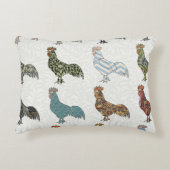 鶏の鳥柄カラフルファーム アクセントクッション (正面)