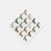 鶏の鳥柄カラフルファーム スタンダードカクテルナプキン (角)