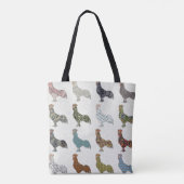 鶏の鳥柄カラフルファーム トートバッグ (裏面)