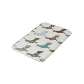 鶏の鳥柄カラフルファーム バスマット (アングル)