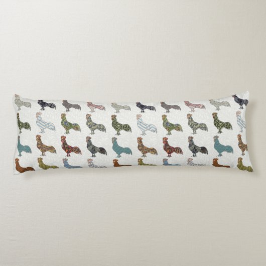 鶏の鳥柄カラフルファーム ボディピロー (裏面)