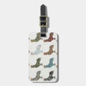 鶏の鳥柄カラフルファーム ラゲッジタグ (正面縦)