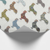 鶏の鳥柄カラフルファーム ラッピングペーパー (角)