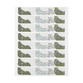 鶏の鳥柄カラフルファーム ラップアラウンド宛名ラベル (シート)