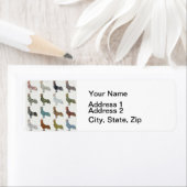 鶏の鳥柄カラフルファーム ラベル (インサイチュ)