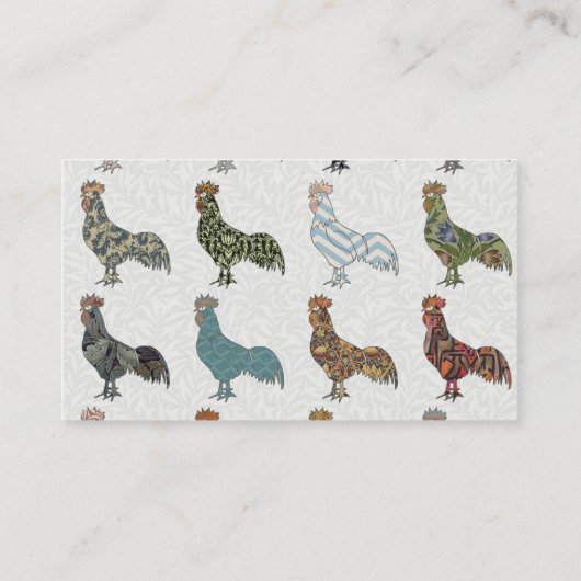 鶏の鳥柄カラフルファーム 名刺 (裏面)