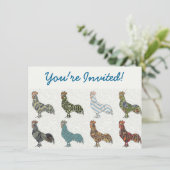 鶏の鳥柄カラフルファーム 招待状 (スタンド正面)